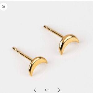 Solid Gold Moon Earrings 9k Gold